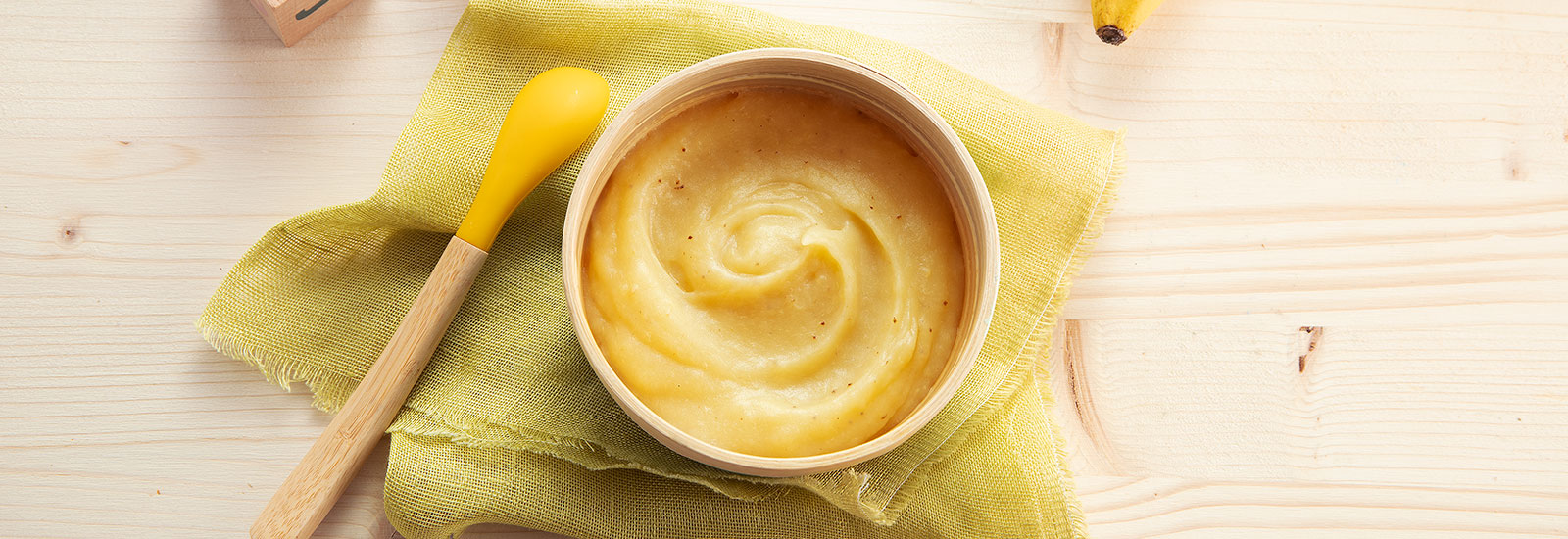 Recette bébé 6 mois : Purée de bananes à la vanille | Blédina