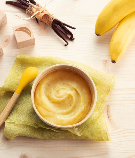 Purée de banane à la vanille