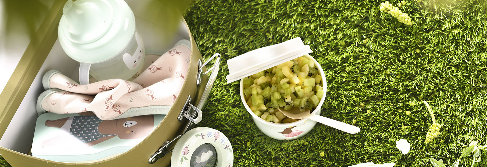 Recette bébé 12 mois dessert compote kiwibanane Blédina