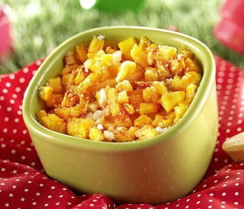 Crumble aux pêches