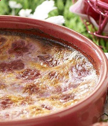 Flan aux framboises