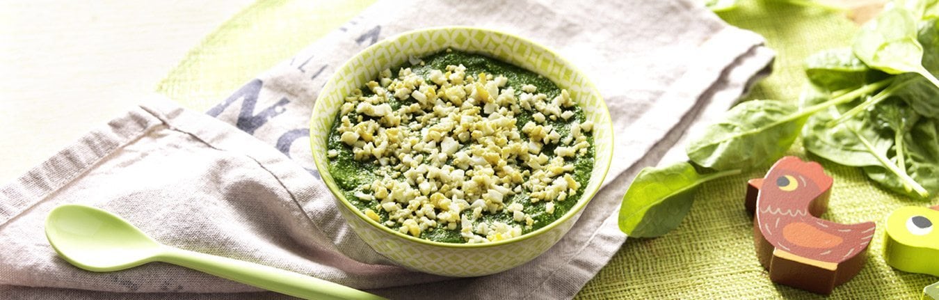 Recette Bebe 6 Mois Oeuf Epinards Et Semoule Bledina