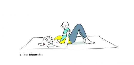 Gym maman bébé abdominaux position 2