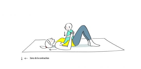 Gym maman bébé abdominaux position 3