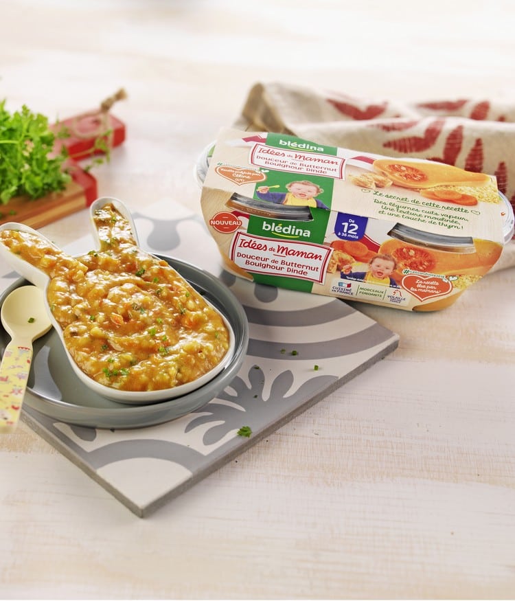 Recette Bebe 12 Mois Butternut Boulghour Et Dinde A L Estragon Bledina