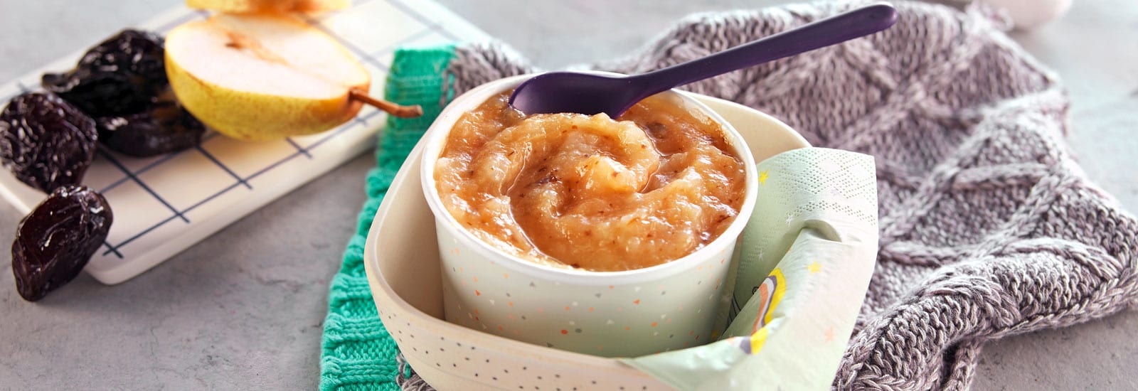 Recette Bebe 6 Mois Puree De Poire Et De Pruneaux Bledina