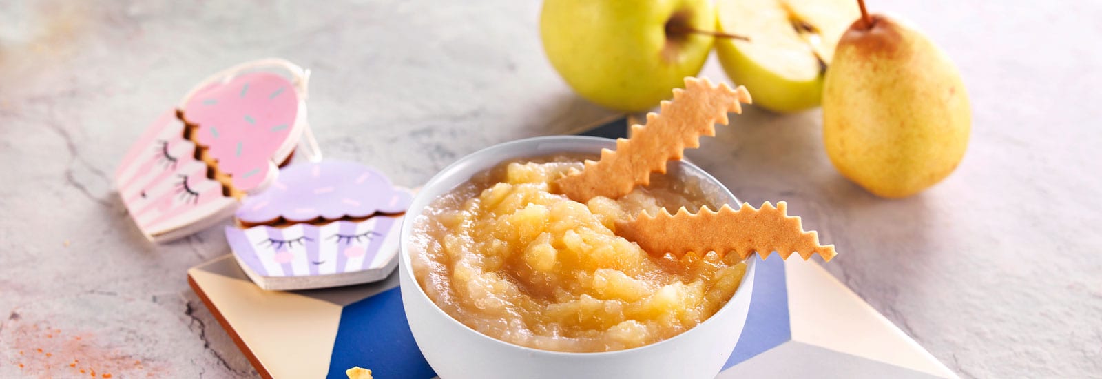 Recette Bebe 24 Mois Puree Pomme Poire Et Petit Biscuit Bledina