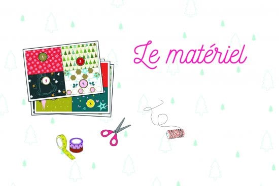calendrier de l'avent DIY matériel