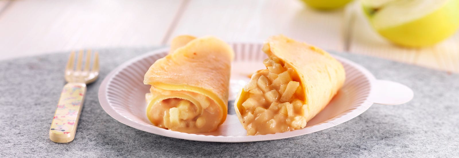 Crêpe Tatin Recette pour bébé dès 18 mois Recette bébé Blédina