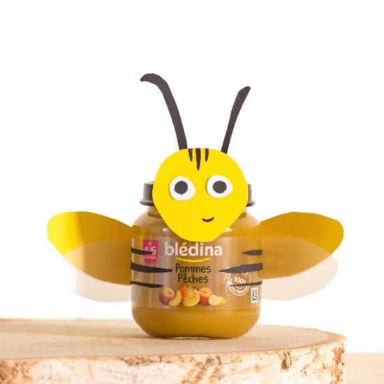 DIY petits pots fruités déguisés - L'abeille