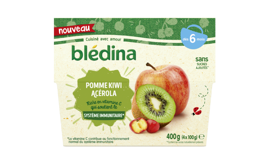 Compote Pommes Kiwi Acérola Dès 6 mois Blédina