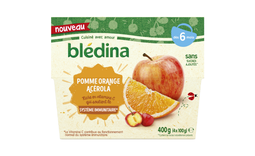 Compote Pommes Orange Acérola Dès 6 mois Blédina