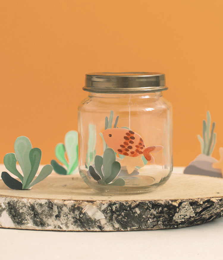 DIY décoration chambre bébé - Petit pot aquarium