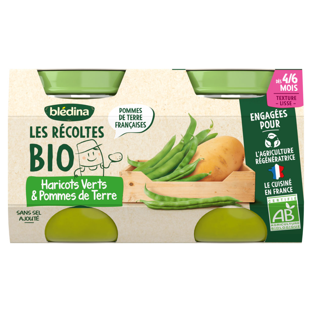 Un 1/2 pot Pots Haricots Verts Pommes de Terre