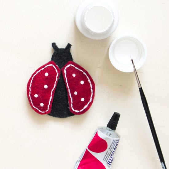 Coccinelle aimanté Diy étape 6