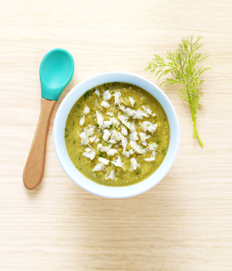 Puree De Petits Pois Et Cabillaud A L Aneth Bledina