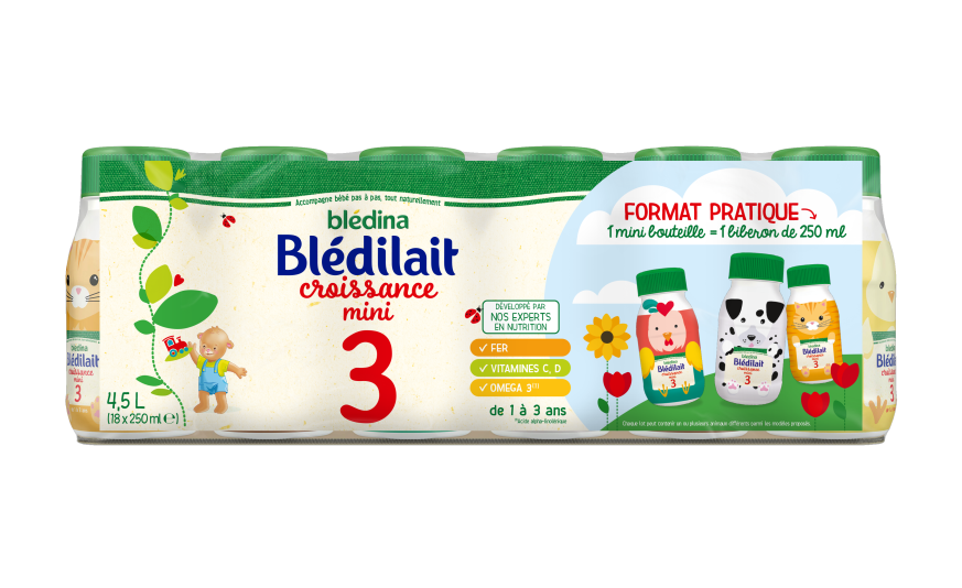 Bledilait Lait De Croissance Bebe Croissance 250ml X18 Bledina