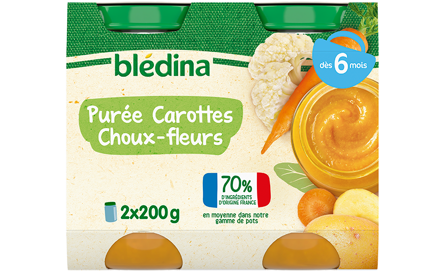 1 pot  Purée Carottes Choux-Fleurs