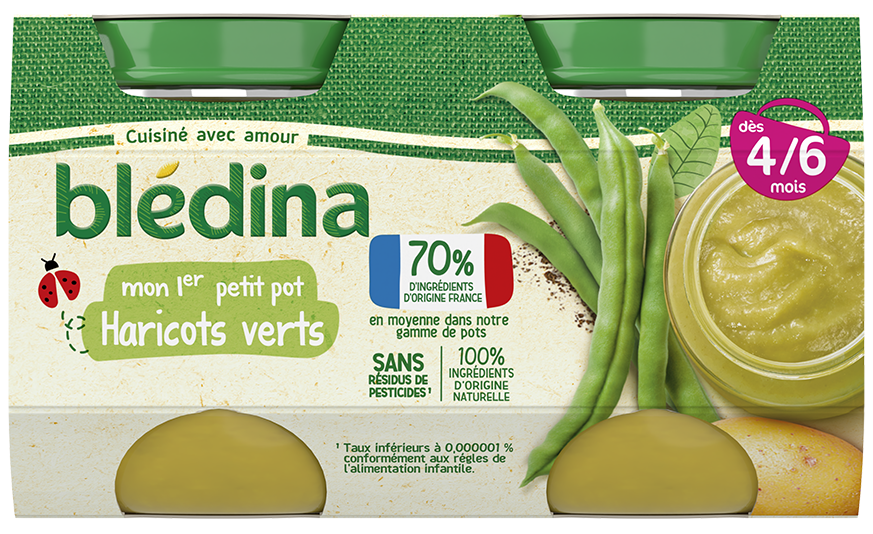 1 demi  pot Haricots verts