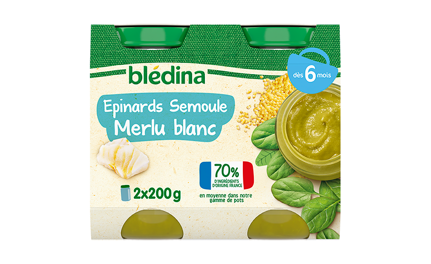 Pots legumes poisson epinards merlu blanc
