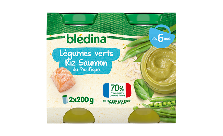 Pots legumes poisson legumes verts riz saumon