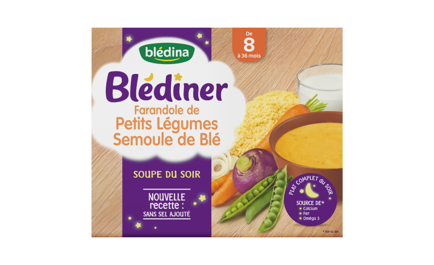 Blédîner Soupe Farandole De Petits Légumes Semoule De Blé