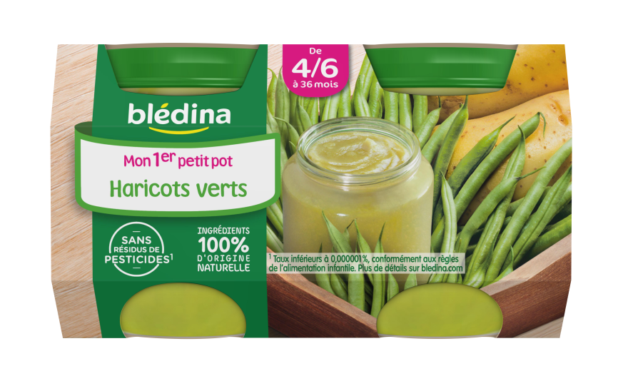 Pots Haricots verts Pour bébé Dès 4/6 mois Blédina