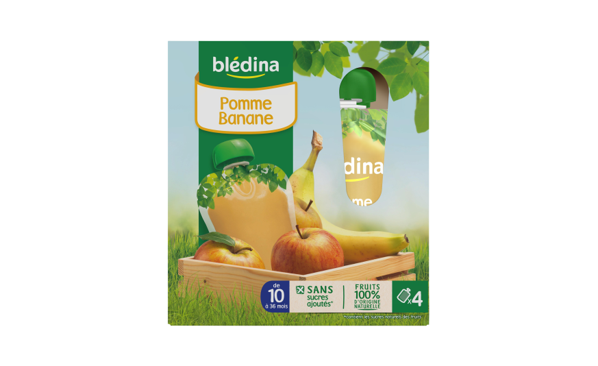 Gourdes compote Pomme Banane pour bébé Dès 10 mois Blédina