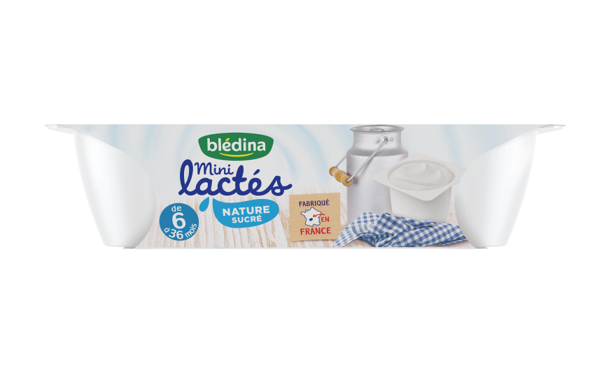 Yaourts Nature sucré pour bébé Mini Lactés Dès 6 mois Blédina