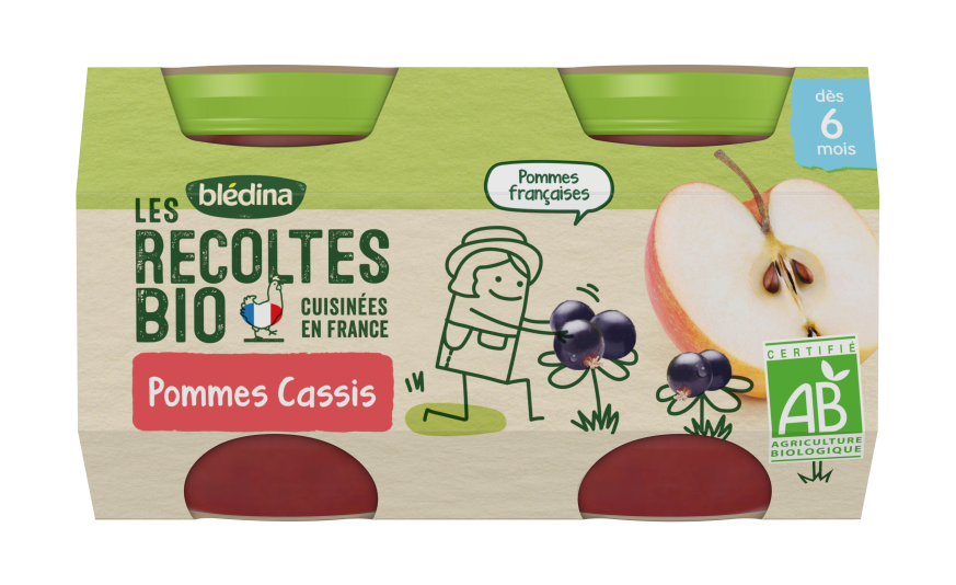 1 u. Les Récoltes Bio Pots Pommes Cassis