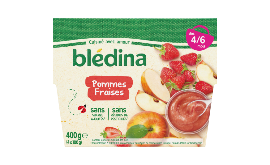 Compote Pommes Fraises Pour Bebe Des 4 6 Mois Bledina Compote Pommes Fraises Pour Bebe Des 4 6 Mois Bledina