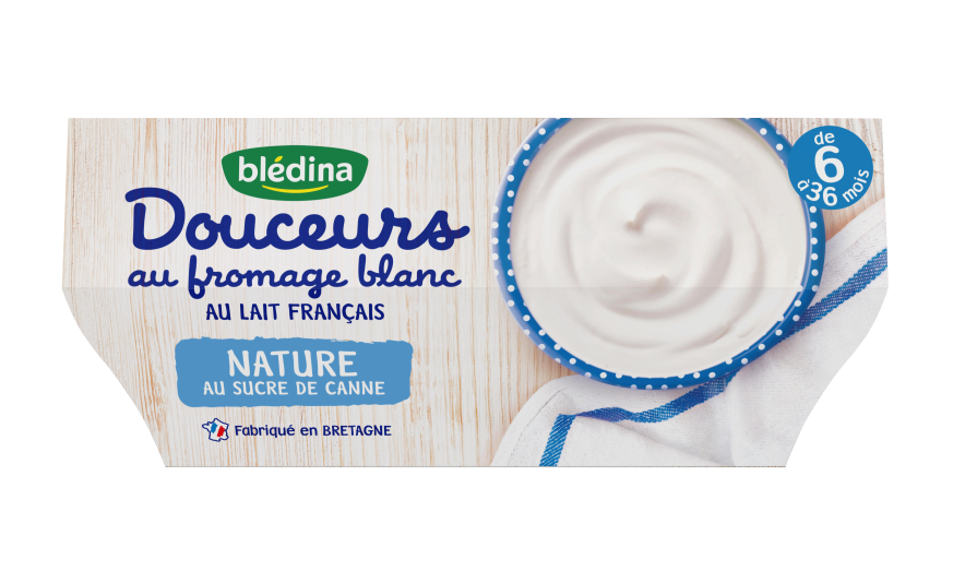 Fromage Blanc Nature Au Sucre De Canne Pour Bebe Les Douceurs Des 6 Mois Bledina