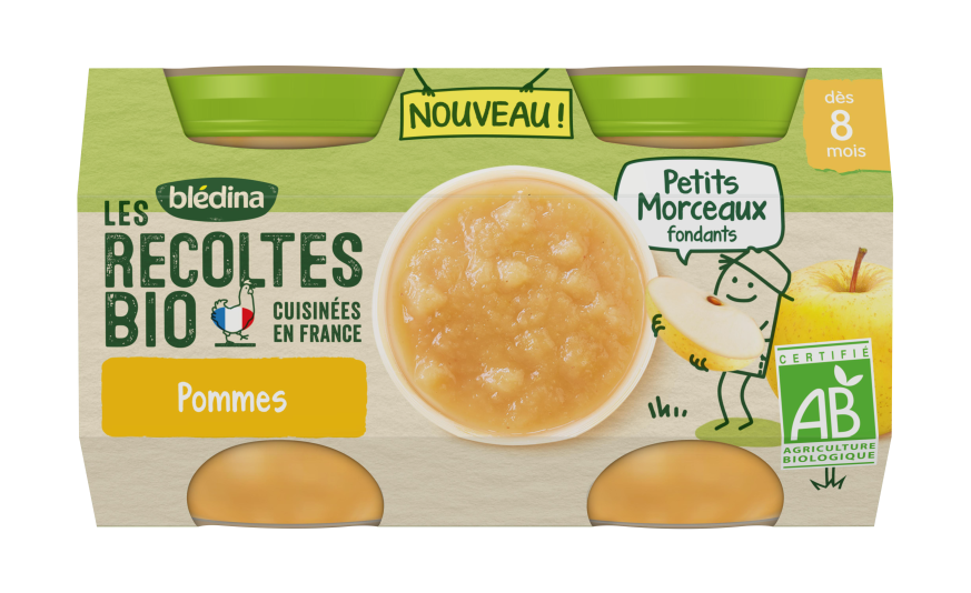 Les Recoltes Bio Puree De Fruits Avec Petits Morceaux Fondants Pommes Pour Bebe Des 8 Mois Bledina Les Recoltes Bio Puree De Fruits Avec Petits Morceaux Fondants Pommes Pour Bebe Des 8 Mois Bledina