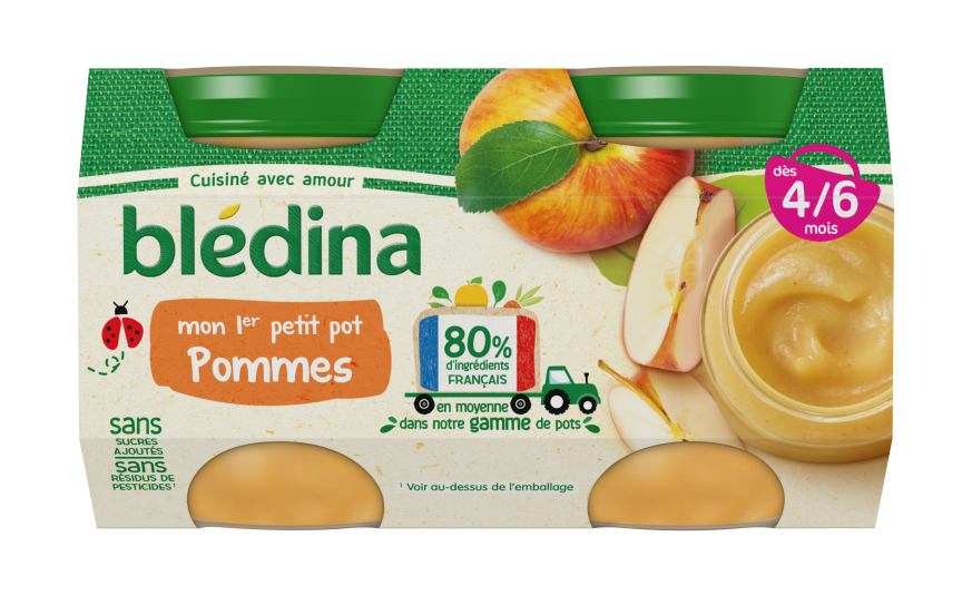 Petits Pots Pommes Pour Bebe Des 4 6 Mois Bledina