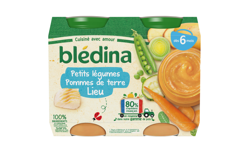 Achat Blédina Petits Légumes, Pomme de terre, Lieu Pot Bébé Dès 6 mois