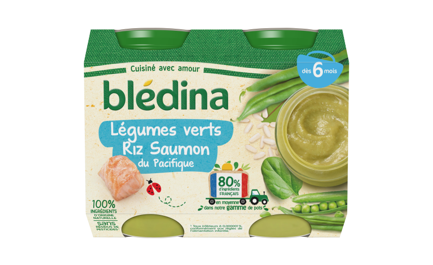 Acheter Petits pots bébé - Dès 6 mois - Légumes verts, riz et saumon du  pacifique - SPAR Supermarché Morosaglia
