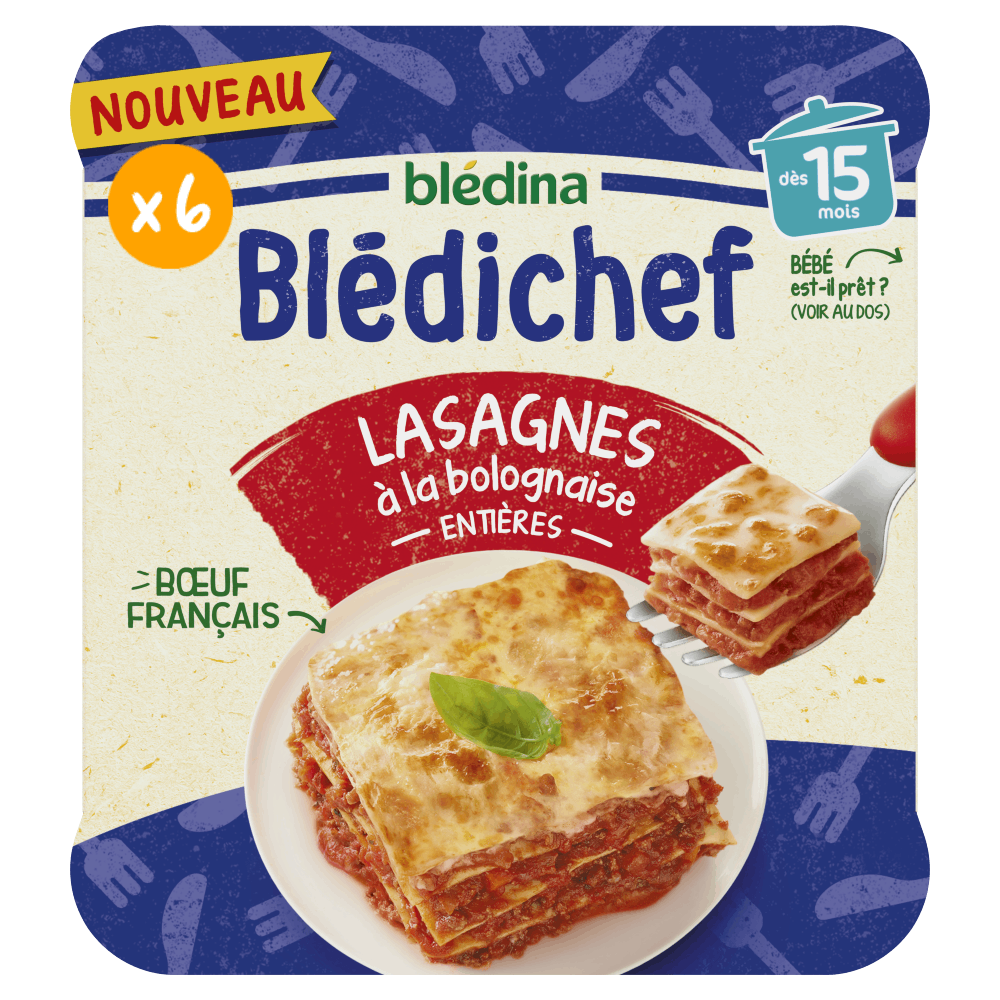 Blédichef - Lasagnes à la Bolognaise - Lot x 6