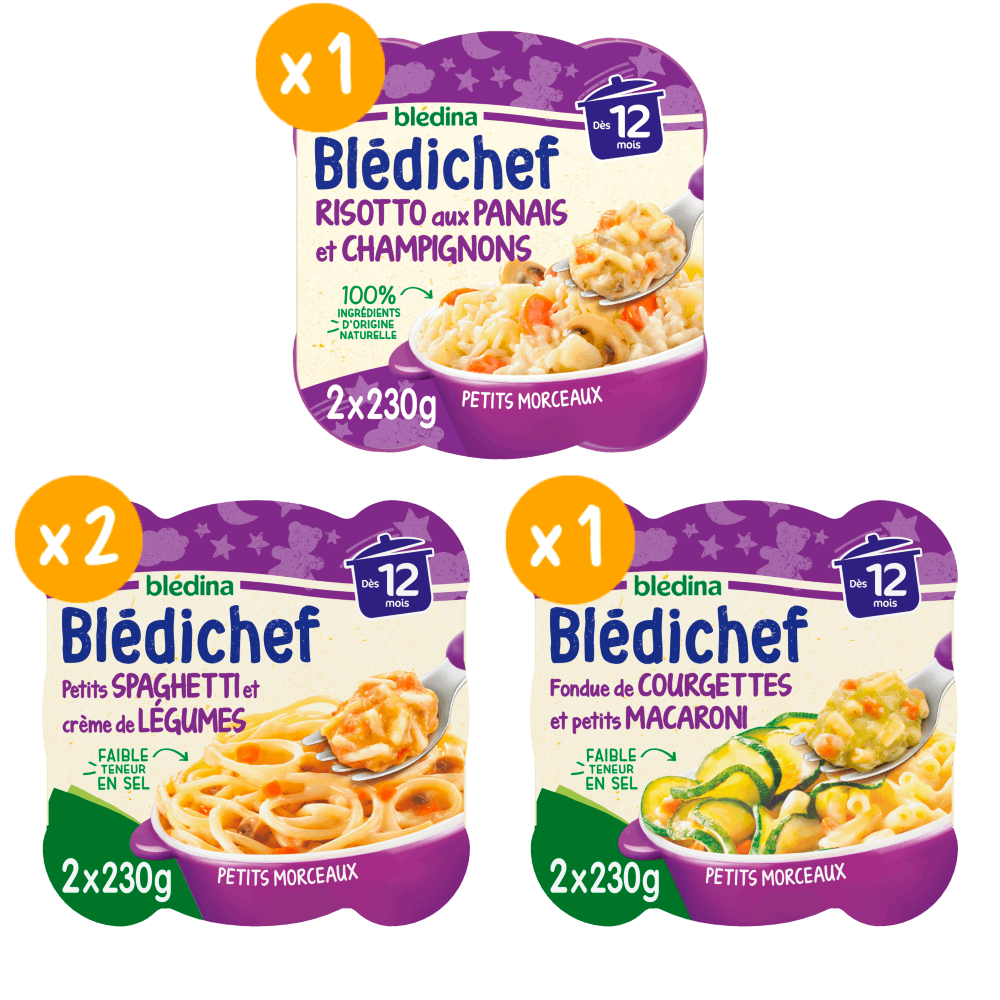 Blédichef - Lot Multi-variétés soir x8 dès 12 mois