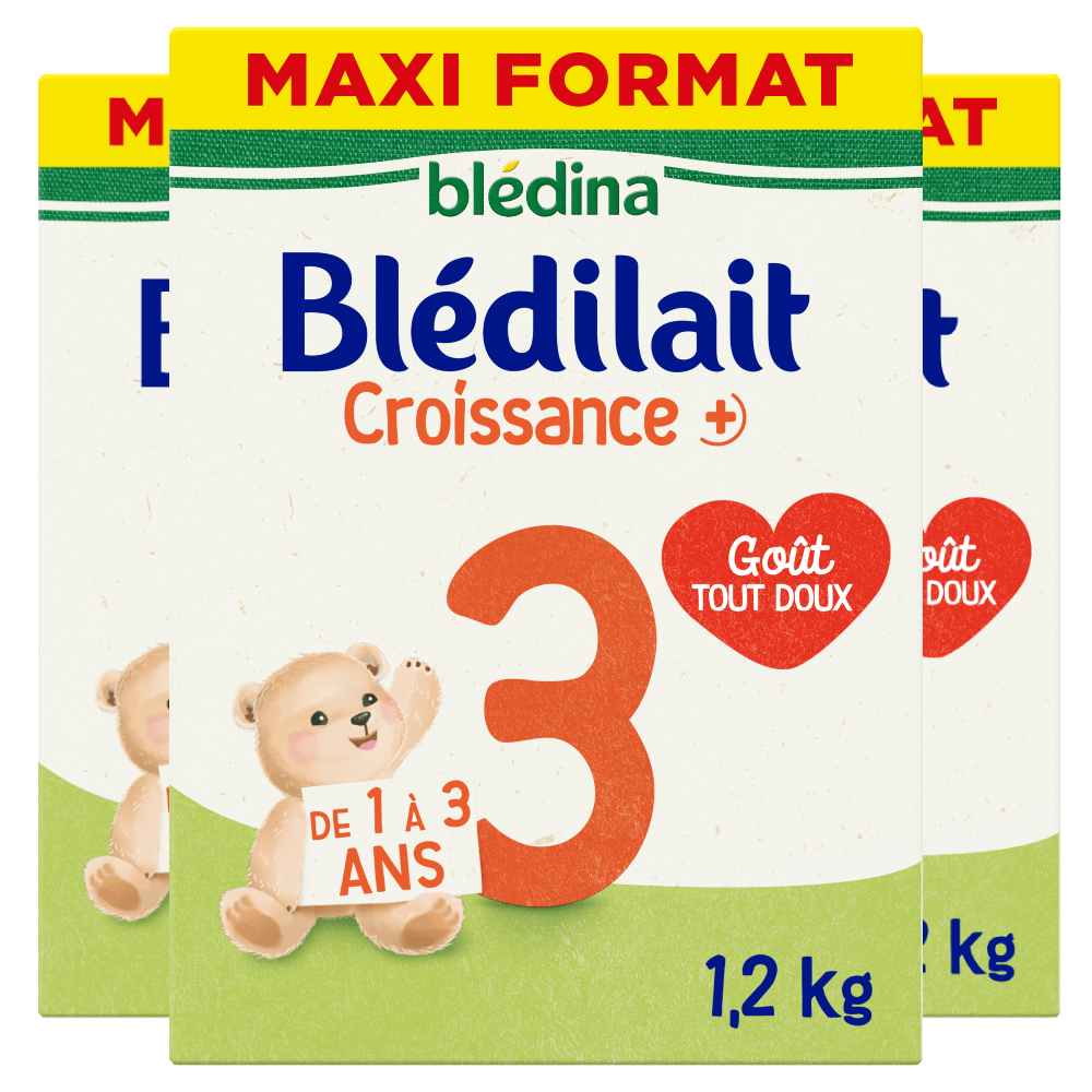 Blédilait Croissance 3ème âge - 1,2kg - Lait infantile - Lot x3