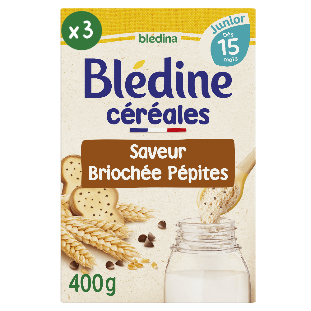 Blédine Junior - Saveur Briochée Pépites - Lot x3
