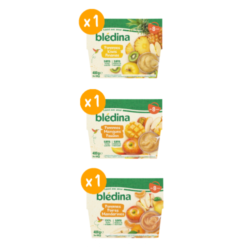 Coupelles Fruits - Lot Multi-variétés Fruits Exotiques x3