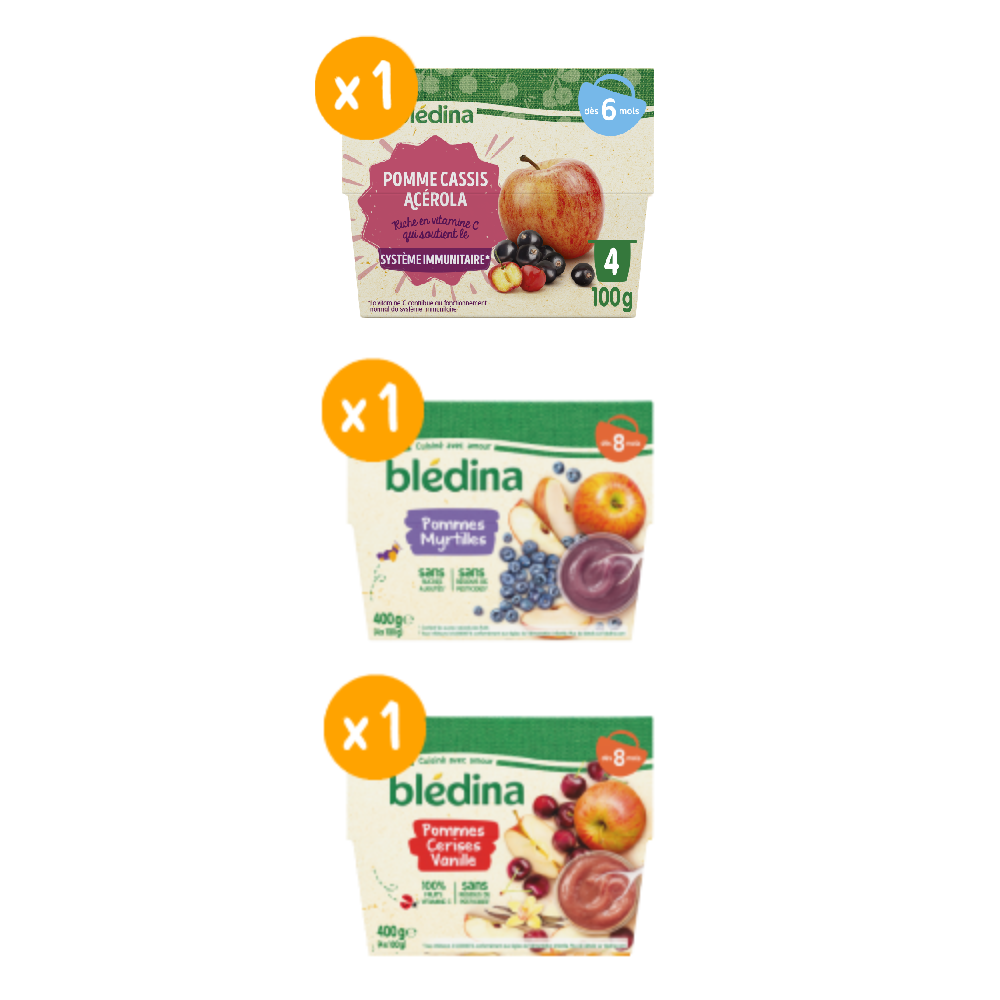 Coupelles Fruits - Lot Multi-variétés Fruits Rouges x3