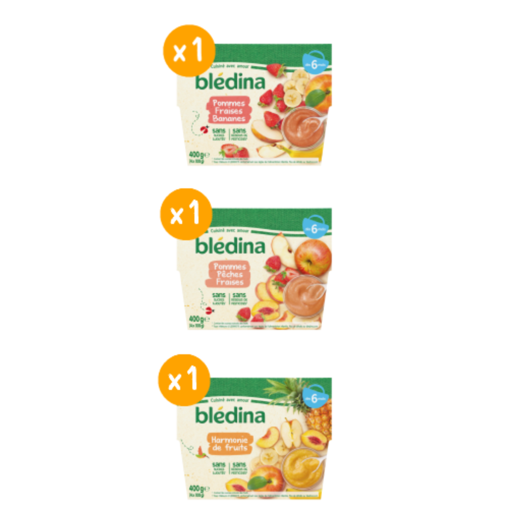 Coupelles Fruits - Lot Multi-variétés Les Classiques x3