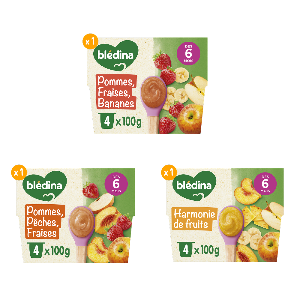 Coupelles Fruits - Lot Multi-variétés Les Classiques x3