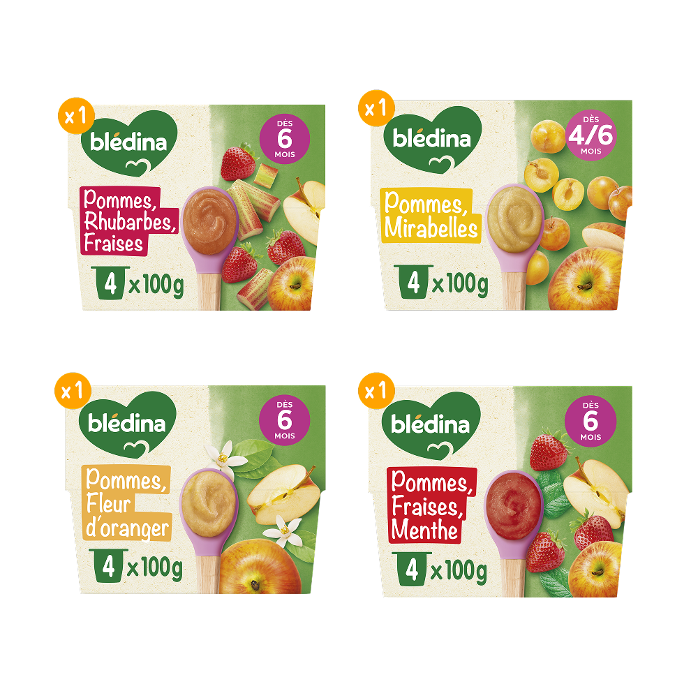 Coupelles Fruits - Lots Multi-variétés Mix de saveurs x4