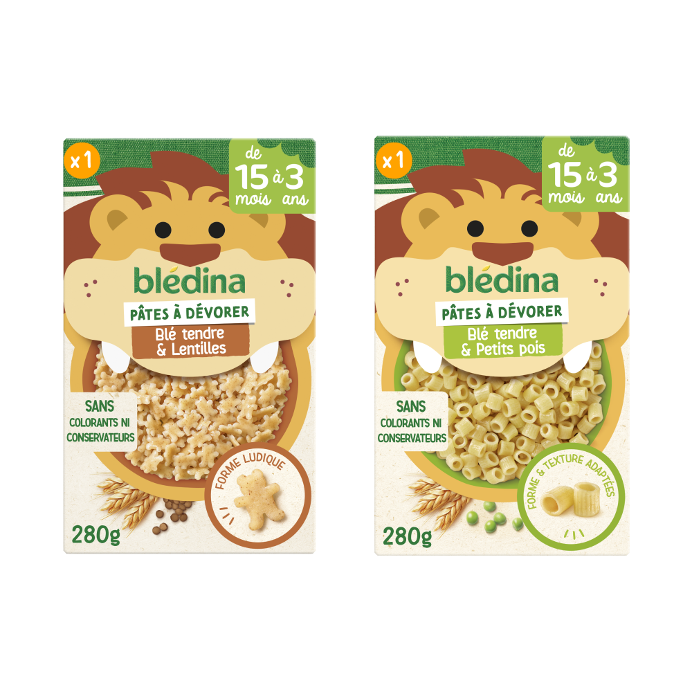 Pâtes à Dévorer - Blé tendre, Petits pois & Lentilles - Lot x2