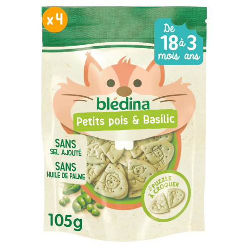 Crousti à Dévorer - Petits Pois et Basilic - Lot x4