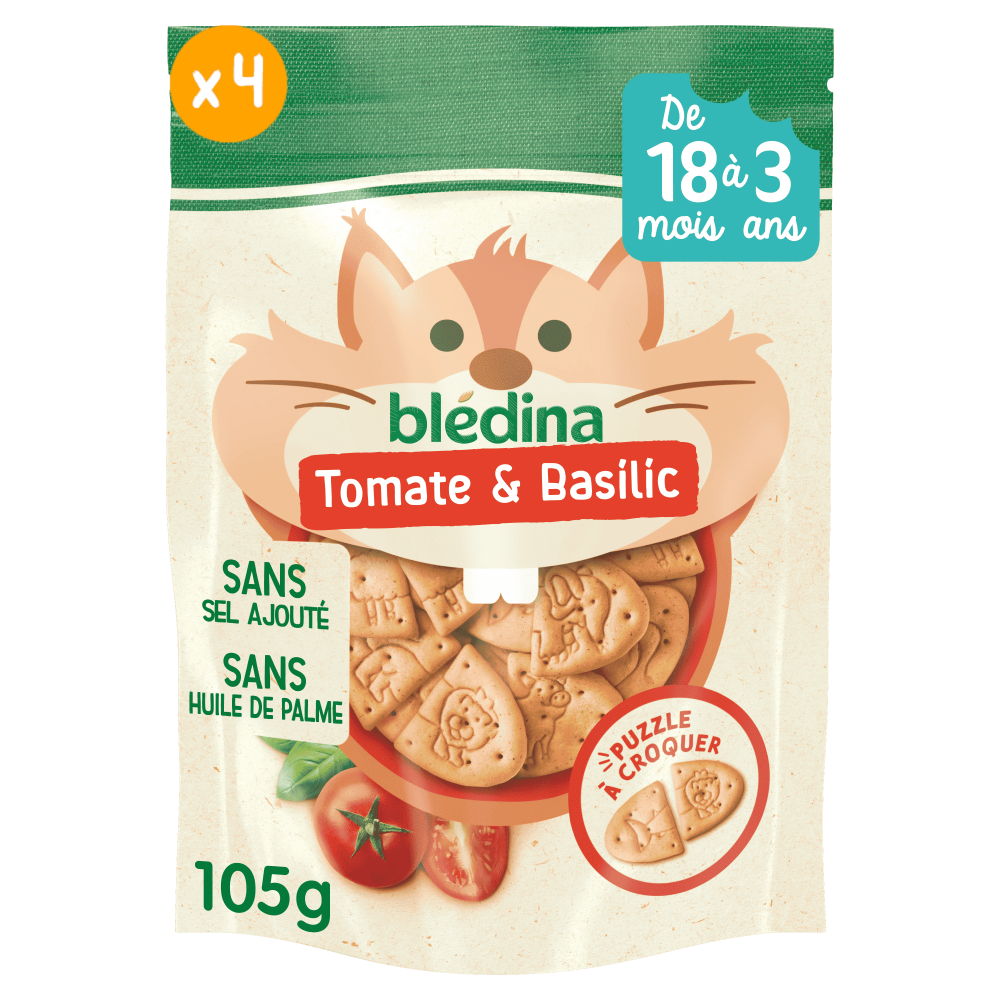 Crousti à Dévorer - Tomate et Basilic - Lot x4