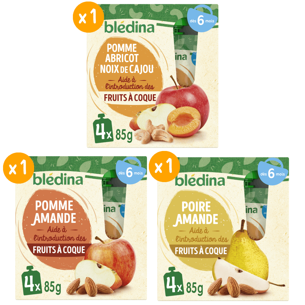 Gourdes Multi-variétés Fruits, Amande et Noix de Cajou – Lot x3