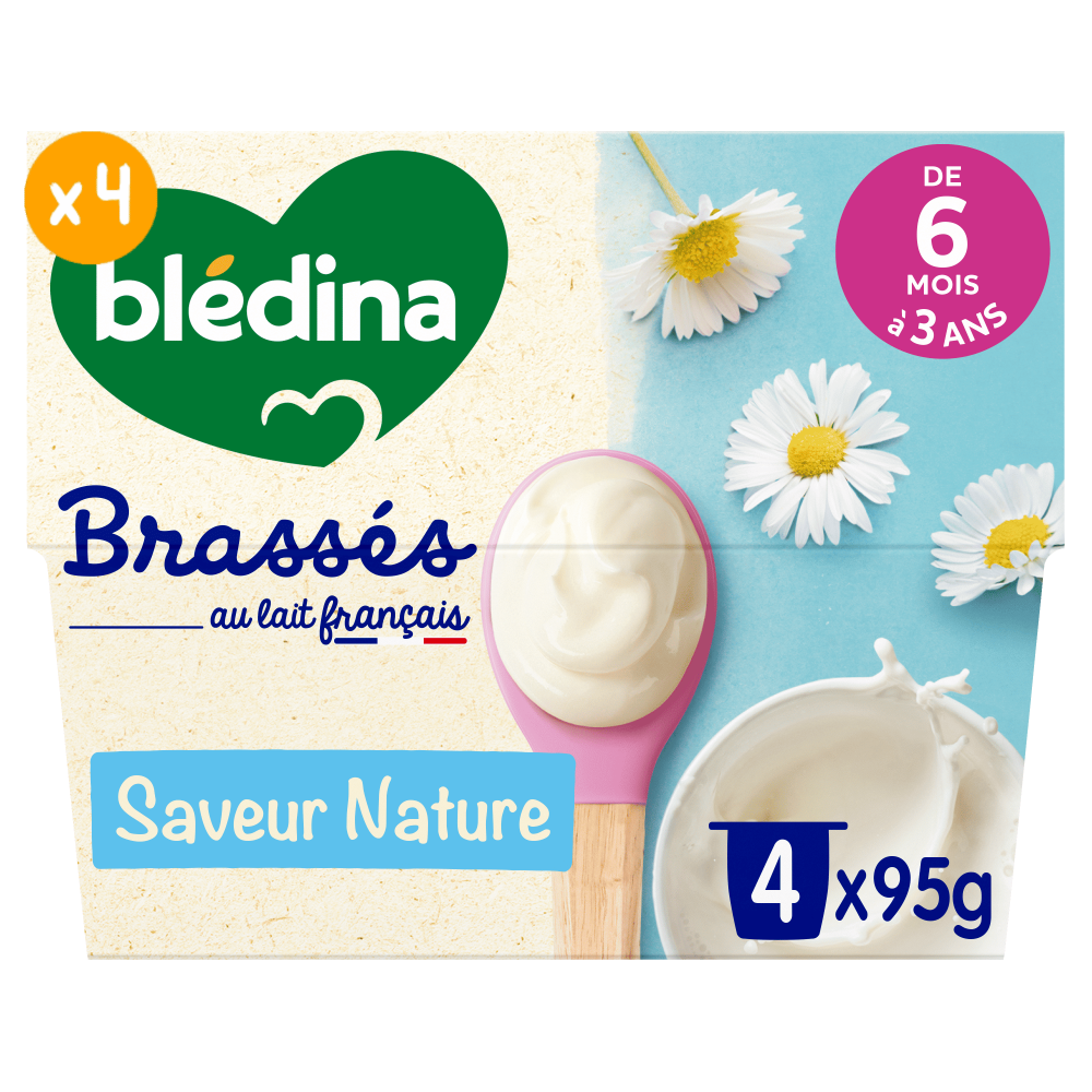 Les Brassés Nature sans sucres ajoutés - Lot x4